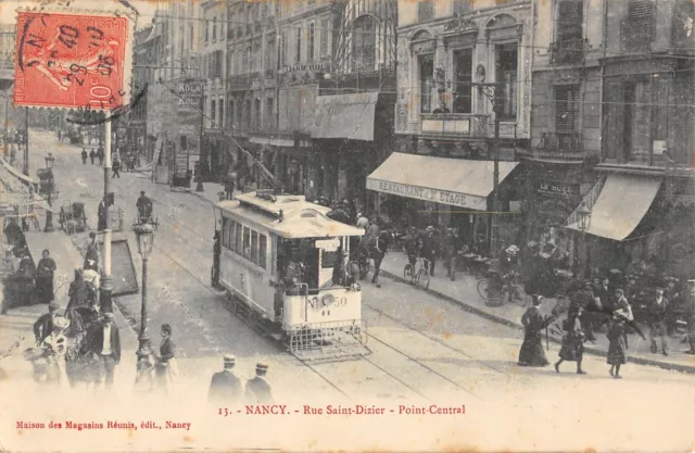 Cpa 54 Nancy Rue Saint Dizier Central Point Tramway