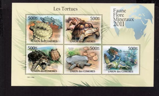 Comoros 2011 mini sheet of stamps Mi#3007-3011 MNH CV=14.4$