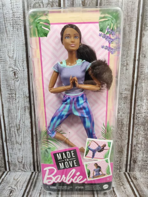 BARBIE Made To Move Articulated ASIAN PURPLE TOP Yoga Outfit