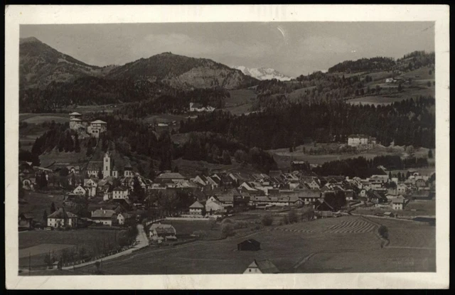 NEUMARKT IN STEIERMARK Bezirk Murau * Blick auf den Ort * sw Foto-AK, gel. 1948