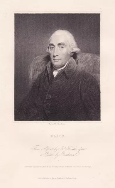 Joseph Black Scottish Physicist Chemist Physicist Portrait Engraving 1835