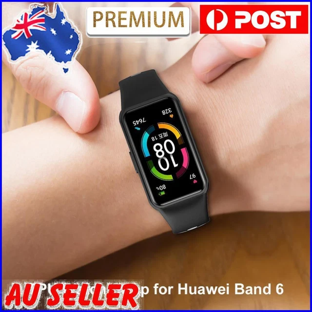 Watch Strap for HONOR Band 6 TPU Bracelet Wristband (Black Gray)