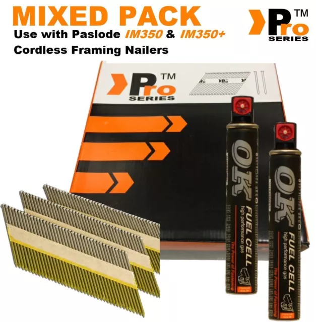 Mixed Pack Framing Nails 2080 nails+2Fuel Cell,Paslode im350/im350+ Hitachi  017