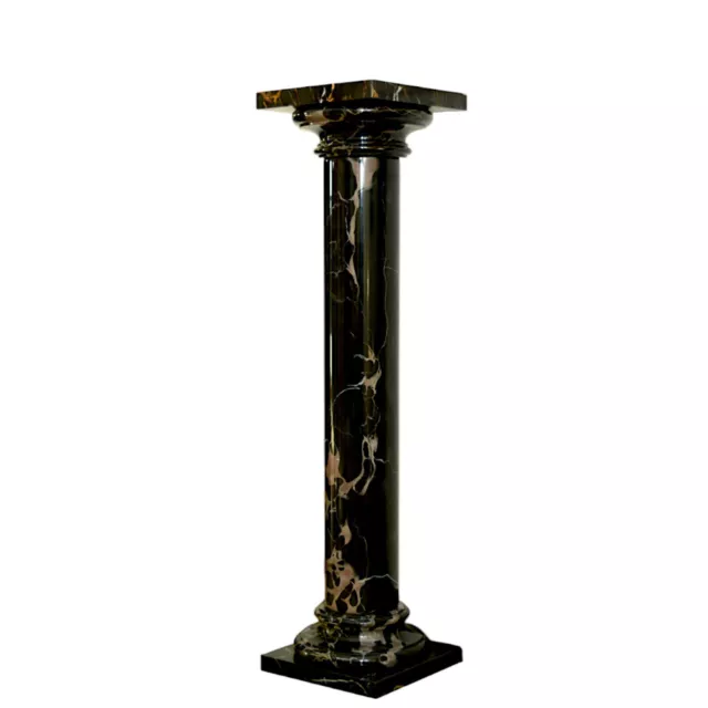 Colonna in Marmo Nero Portoro Italian interior Design H 94cm