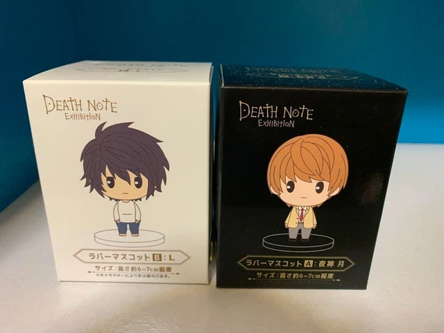 DEATH NOTE EXHIBITION 2023 Limited Light & L Mini Figure Rubber Mascot ...