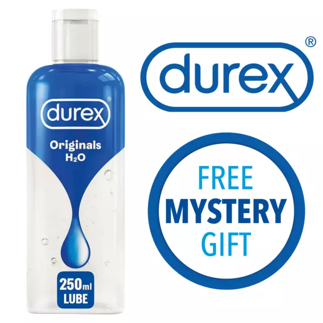 Durex Lube Sex Lubricant Feel Water Based Vaginal Anal 250ml Large + Free Gift
