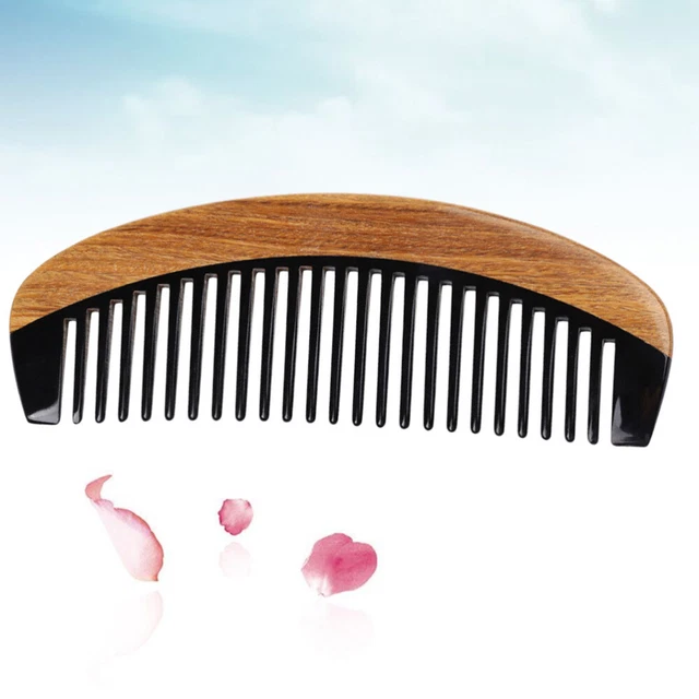 2pcs Horn Comb Teeth Wide Tooth Detangling Comb Anti-Static Horn Long Combs