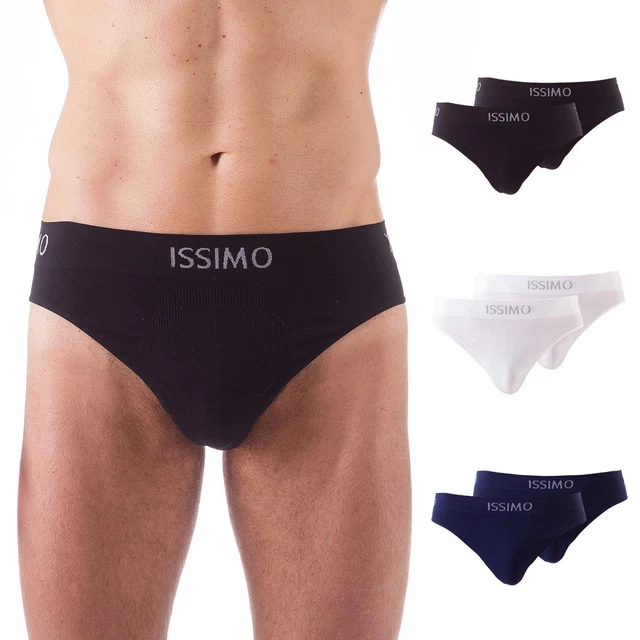 Liabel 6 Slip Uomo In Puro Cotone - Vita Normale, Comodi E Traspiranti (Bianco, Dalla 10ª Al 60, 5XL)