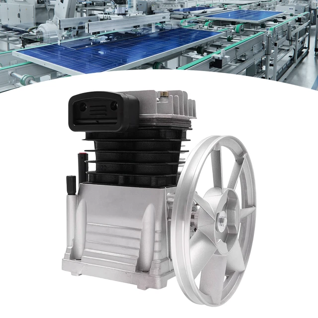 Piston 3HP Air Compressor Head Pump Motor Twin Cylinder With Silencer 250L/min