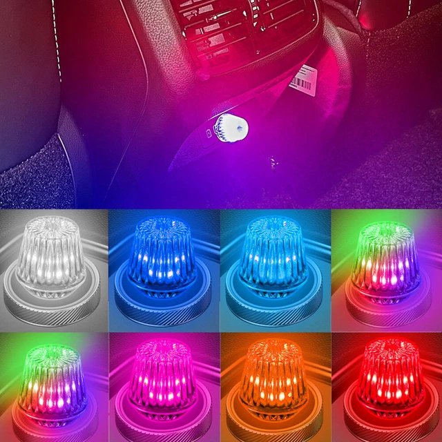 Mini USB LED Lamp Bulbs Car Neon Atmosphere Ambient Lights Interior Accessories