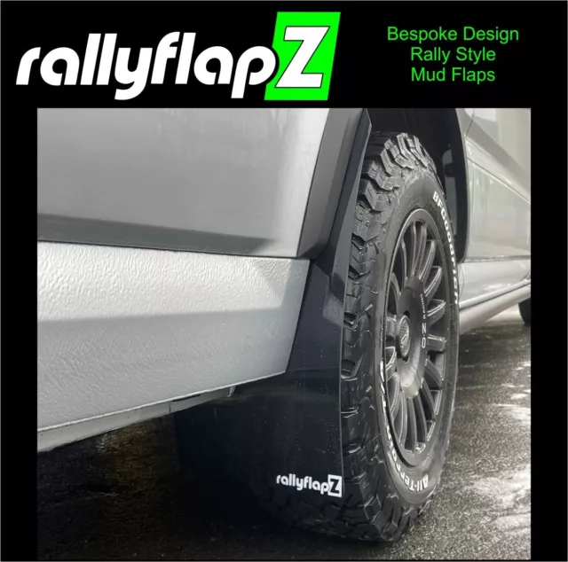 rallyflapZ Mudflaps FIT: VW CRAFTER 17+ MAN TGE Black 4mm PVC *G RFW WIDE ARCH