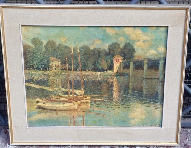 Buona Copia su Tela del Capolavoro Impressionista di Monet Il Ponte d’Argenteuil