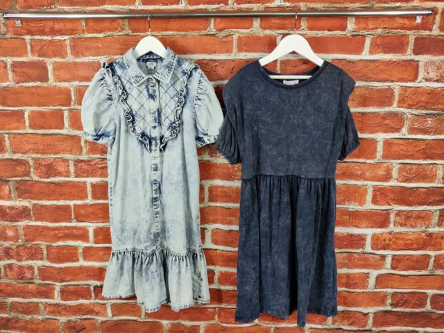 Girls Bundle Age 10-11 Years River Island Primark Denim Sweater Dress Kids 146Cm