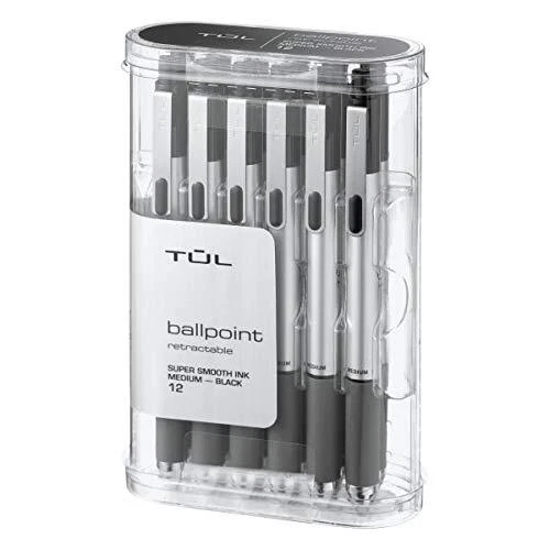 TUL BP3 Ballpoint Retractable Medium 1.0mm Black 12pk