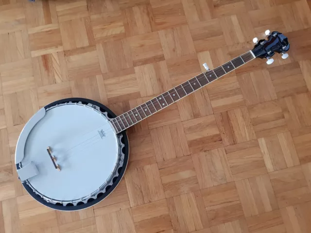 Delta Blau Dbj-35,5 Saiten Banjo, 30 Lug, Remo 11 Zoll Geschlossener Rücken, Schöner Zustand