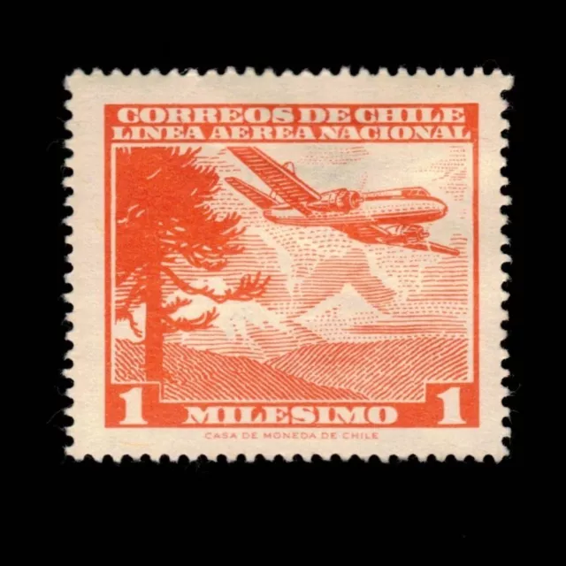 Chile, Scott C222, Air Mail, Plane & Araucanian Pine, 1960-62, MH