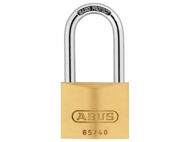 ABUS Mechanical - 65/40mm Brass Padlock 40mm Long Shackle Keyed Alike 6406