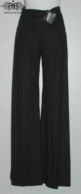 Rsb Rock Star Baby Mujer Pantalones De Palazo Negro Talla M Maternidad 05-15 B32