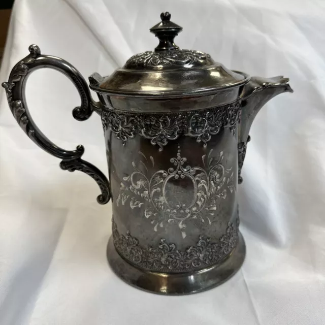 Antique Forbes Silver Quadruple 418 Coffee Urn With Ceramic Lining, AL-8