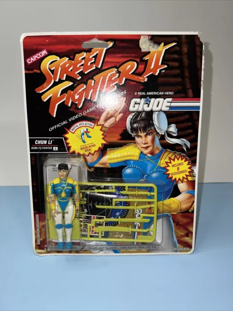 VTG 1993 Hasbro Capcom GI Joe Street Fighter II Chun Li Action Figure Sealed MOC