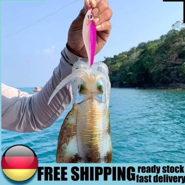 Luminous Shrimp Fishing Lure Squid Hook Cuttlefish Bait Sea Tackle (Pink) DE