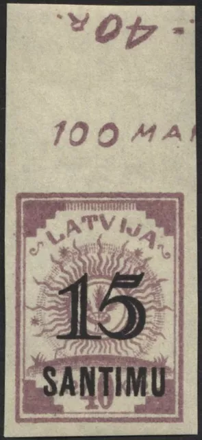 LATLAND 114U **, 1927, 15 s. to 40k. purple, unz., top, RR!