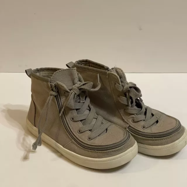 BILLY Footwear Classic Kid Shoe High Top Shoes Kid's Sneakers Size 1 Gray Zip