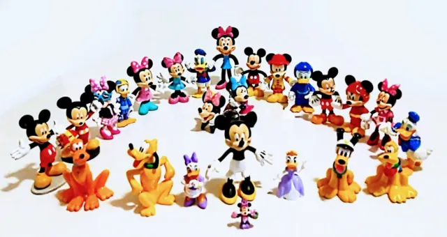 🎁 DISNEY Mickey Minnie Mouse Donald Duck Pluto PVC Toy Figures Cake Toppers 🎁