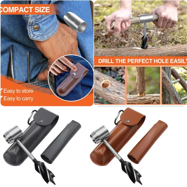 Upgrade Hand Outdoor Drill Woodworking Hand Drill Camping Hand Drill Billet