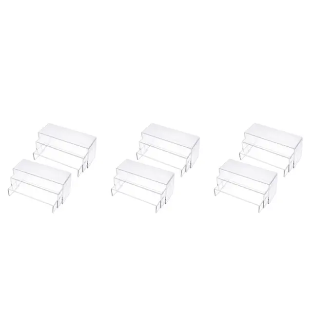 Acrylic Display Risers, Clear Stands Shelf for Display 18Pcs L7L5