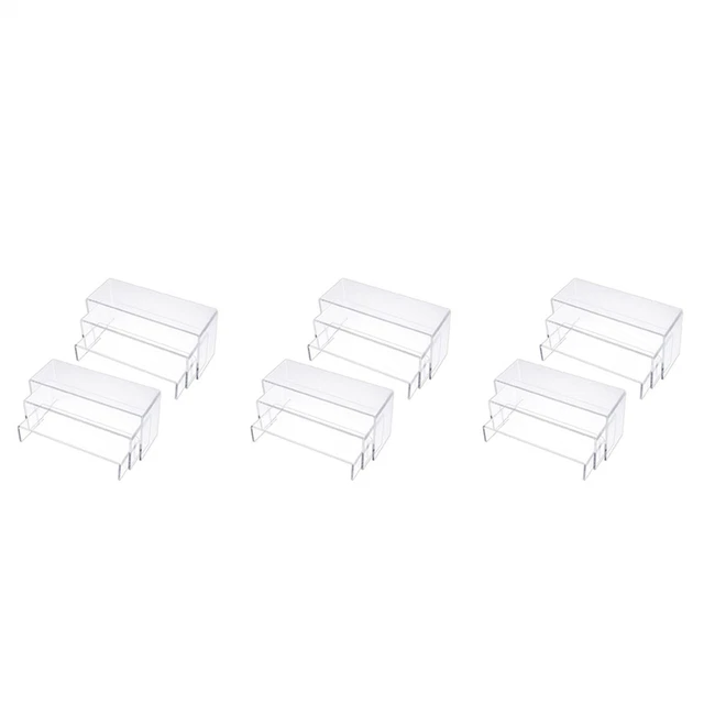 Acrylic Display Risers, Clear Stands Shelf for Display 18Pcs L7L5