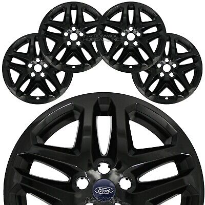 4 BLACK 13-16 Ford Fusion 17" Wheel Covers Rim Skins Hub Caps fits Alloy Wheels
