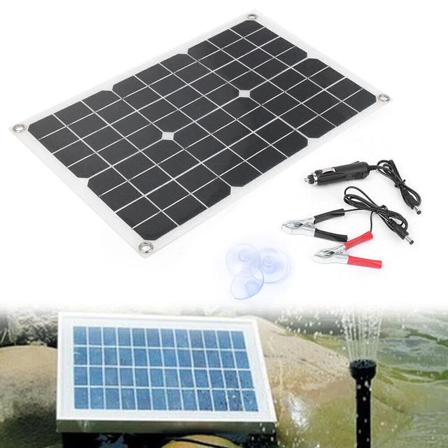 20W Flexible Solar Panel Battery Charger System Fit RV Marine Boat Roof Car 18V
