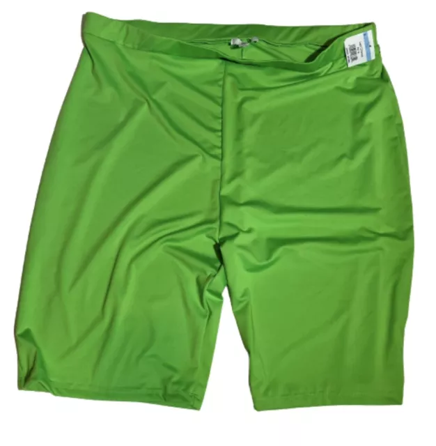 BP Nordstrom Neon Green The Classic Biker Shorts Size 1X Elastic Waist Stretchy