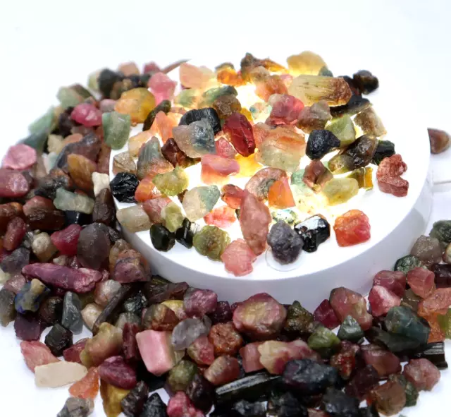 Certifié Naturel Multicolore Tourmaline Cristal Petit Naturel 1350 CT Lot Gemme 2