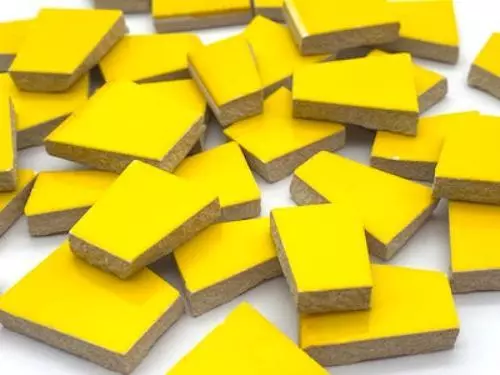 Bright Yellow Irregular Ceramic Tiles - Mosaic Tiles Supplies Art Craft