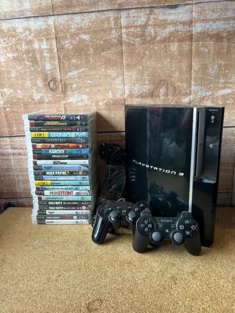 SONY PS3 PLAYSTATION 3 80GB Piano Black Console (CECH-L05) Ntsc J Bundle  £100.00 - PicClick UK