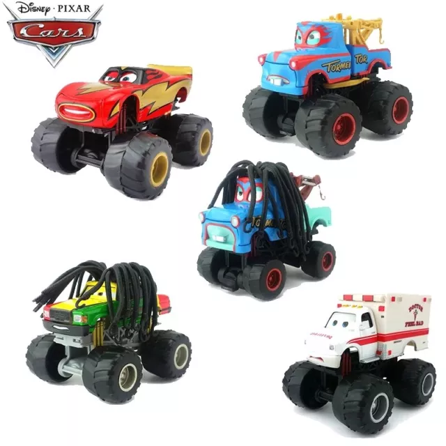 Mattel Disney Movie Cars Lot Monster Ambulance Frightening Mcqueen Truck Kid Toy