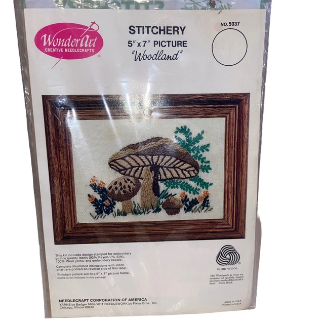Wonder Art Creative Agujas Costura 5""x7"" Imagen Setas del Bosque Nuevo