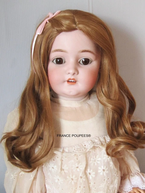 Perruque Bouclée Pour Poupée 34 Cm - Cheveux Synthétiques - Restauration Poupées