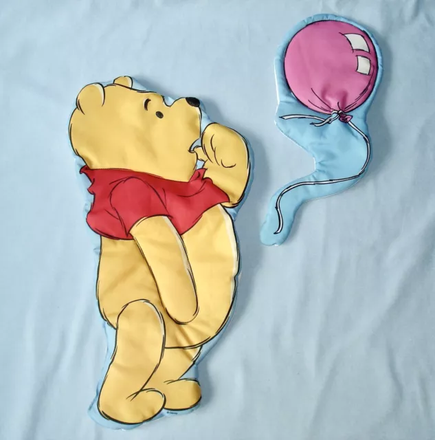 Disney WINNIE THE POOH and BALLOON - 2-piece Cloth Wall Hanging - Nursery Decor