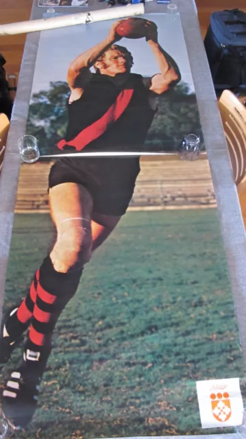 1970's Adams Pies VFL Team Captains Life-Size Poster - Des Tuddenham Essendon.