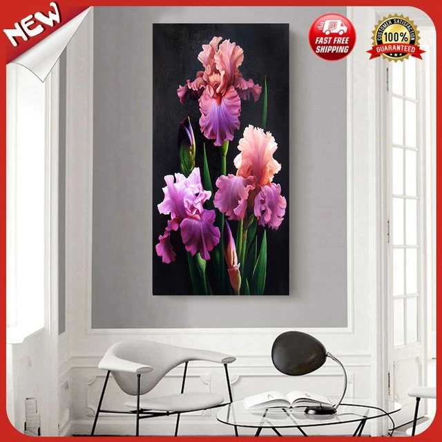 Kits de pintura al óleo de iris del Reino Unido por números lona imagen de pared hágalo usted mismo flor artesanal (B757)