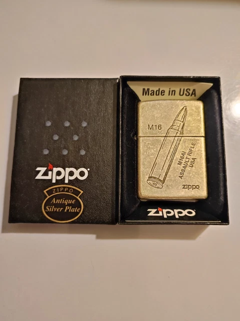 Zippo 223400 Antique silver plated  Lighter Case - No Inside Guts Insert