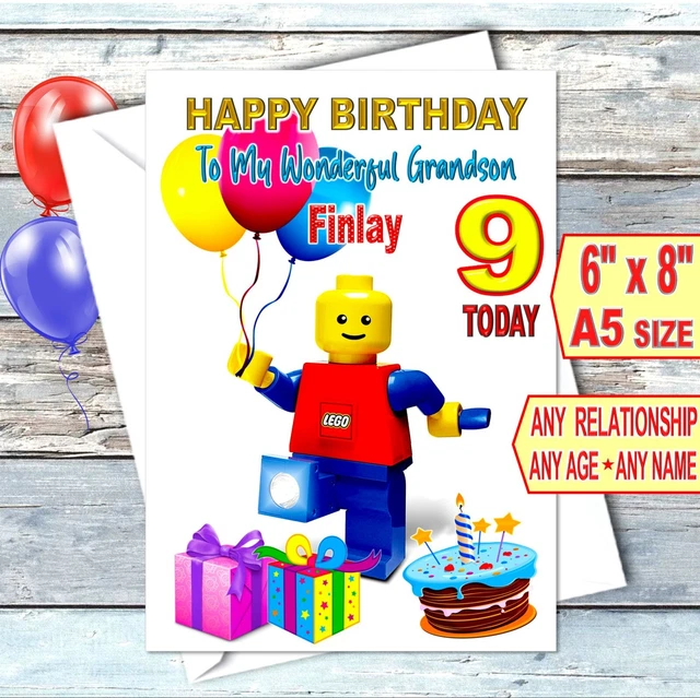 Lego birthday card 2025 grandson