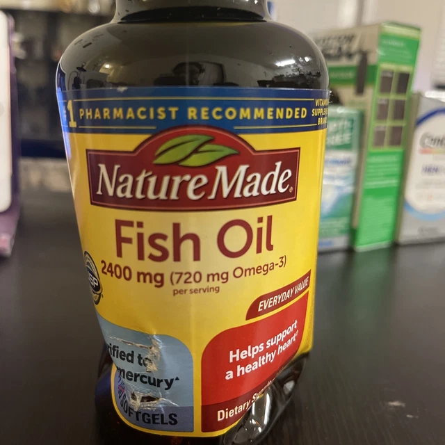 Fish Oil 2400mg Per Serving Softgels, Omega 3 Fish Oil Supplements, 134 Count