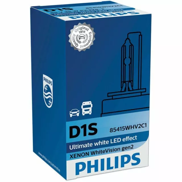 1x Philips D1S 35W White Vision gen2 Xenón 120% más de luz 85415WHV2C1