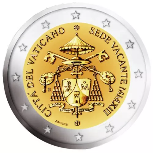 2013 * 2 euro VATICANO Sede Vacante SENZA folder