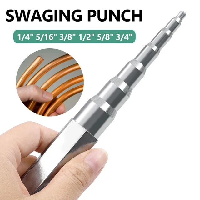 6 pz Tubo Imperiale Tubo Expander Supporto per Aria Condizionata Strumento Swaging Drill Bit Tubo 7/8 3/4 5/8 1/2 3/8 1/4 Pollici