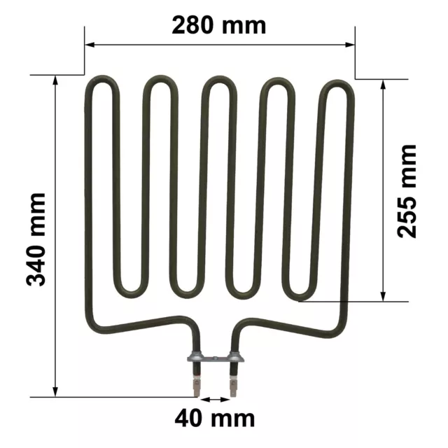 Heizstab passend für Sca 200 -  2000 Watt Sawo Saunaofen Ersatzheizstab Sawotec